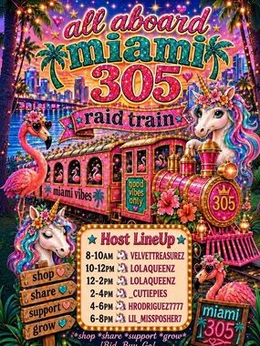 MIAMI 305 RAID TRAIN🚂MARATHON - @lil_missposher7 Live Show LET"S GET POSHING!!!!